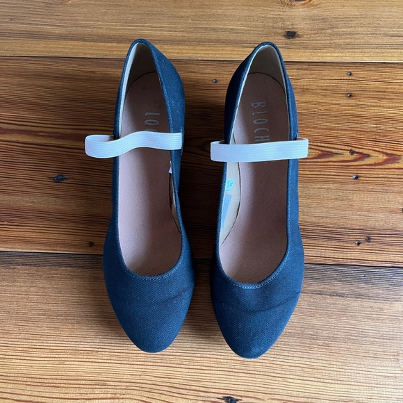 Bloch Karacta 1 1/4" R.A.D. Canvas Character Shoes - S0314L Size 8L - Picture 3 of 7